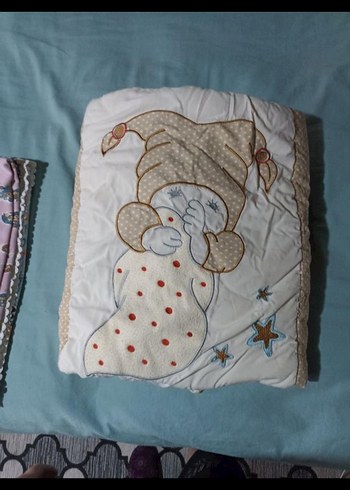 Nakışlı Çocuk Uyku Örtüsü - Pastel Kahverengi - Görsel 7