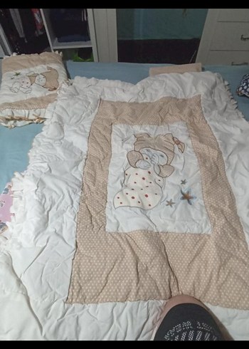 Nakışlı Çocuk Uyku Örtüsü - Pastel Kahverengi - Görsel 2