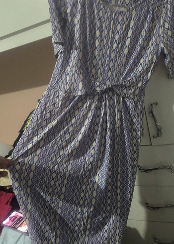 Bohem V Yaka Hamile Elbisesi - Görsel 5