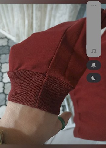 Bordo Payet İşlemeli Kadın Sweatshirt - Görsel 9