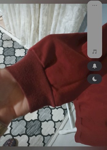 Bordo Payet İşlemeli Kadın Sweatshirt - Görsel 8