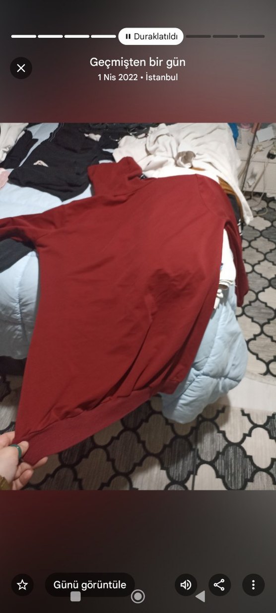 Bordo Payet İşlemeli Kadın Sweatshirt - Görsel 4