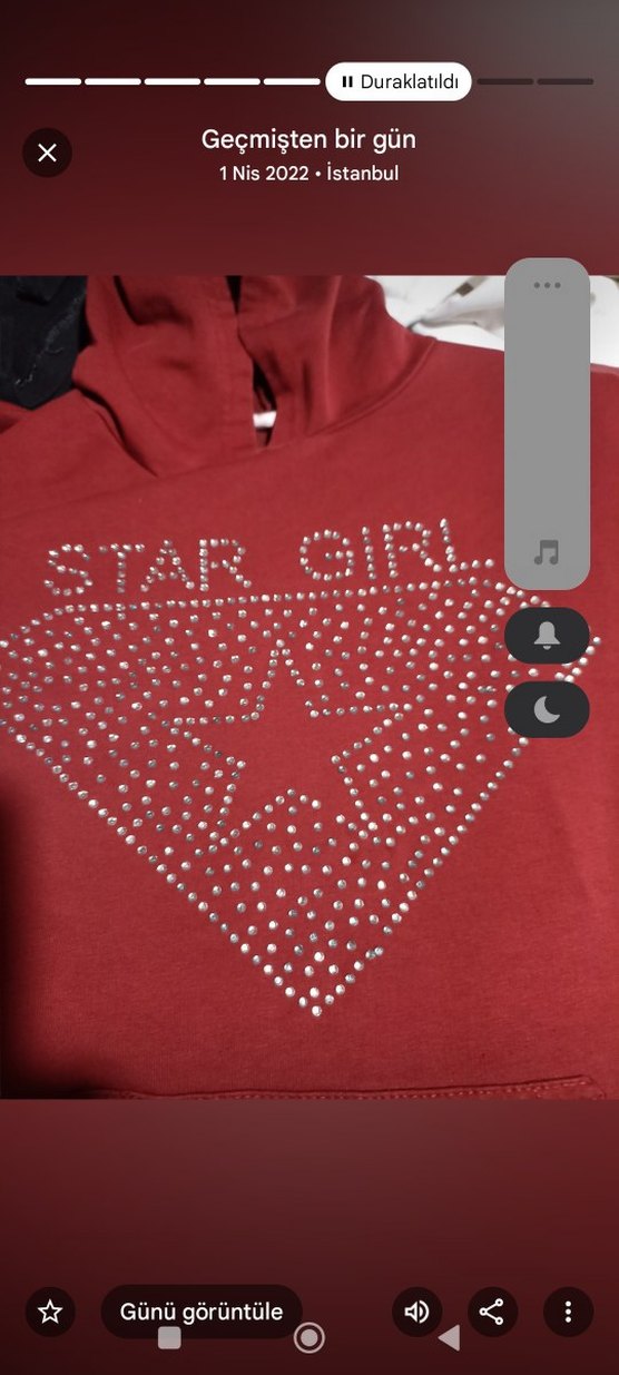 Bordo Payet İşlemeli Kadın Sweatshirt - Görsel 3