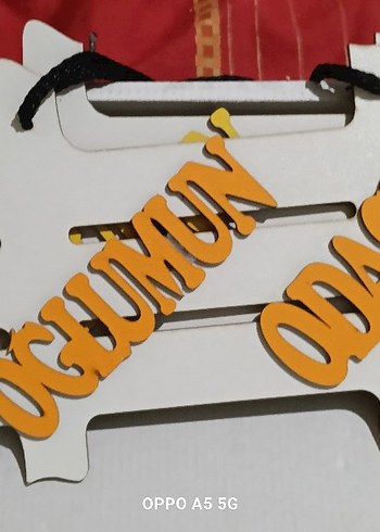 OGLUMUN ODASİ Yazılı Sokak Stili Erkek KAPİ SÜSÜ ikisi - Görsel 2