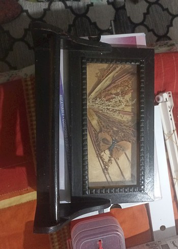 Koyu Kahverengi Çerçeveli Kelebekli Tablo - Görsel 3