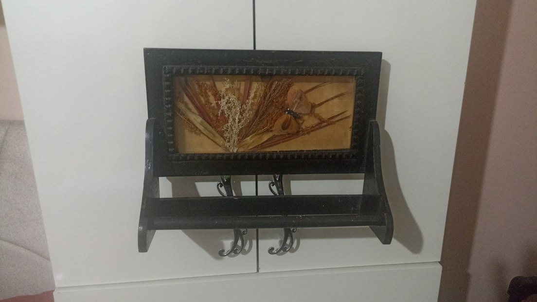 Koyu Kahverengi Çerçeveli Kelebekli Tablo - Görsel 2