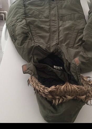 Erkek Çocuk Gri Kürklü Street Wear Mont - Görsel 2