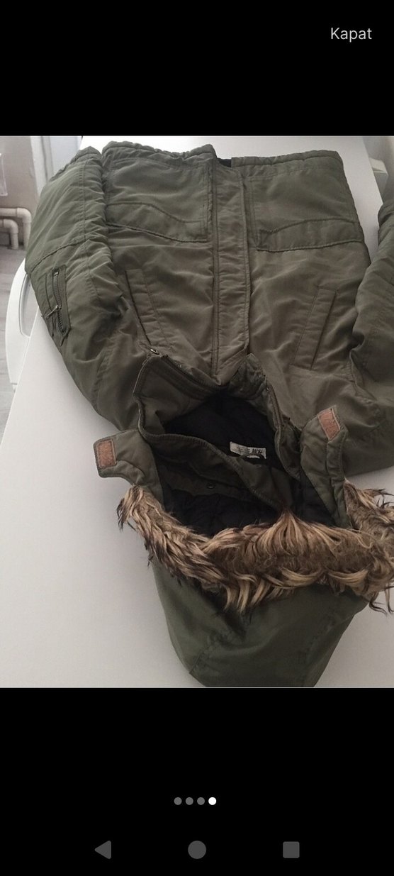 Erkek Çocuk Gri Kürklü Street Wear Mont - Görsel 2