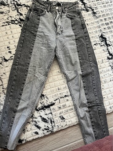 İki renkli jean kot pantolon