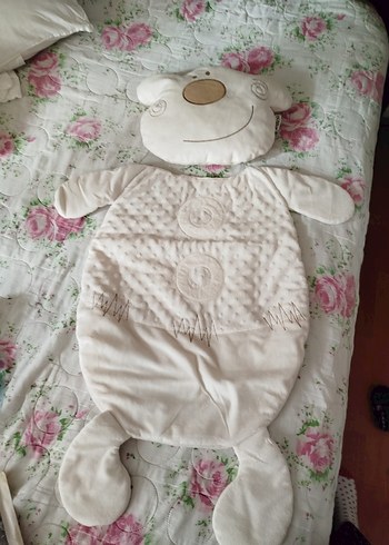 Nakışlı Beyaz Bebek Uyku yatağı - Görsel 2