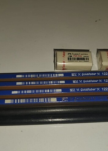 Beden Resim kalemleri ve 2 silgi
