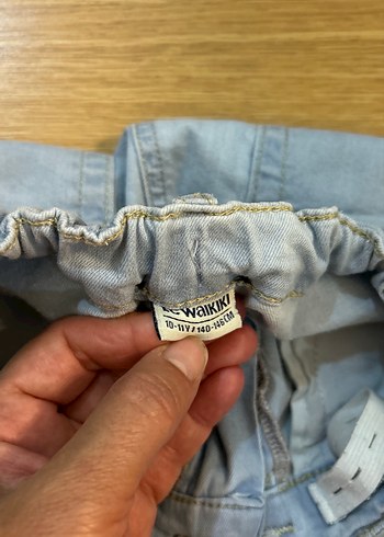 10 Yaş Beden gri Renk Açık mavi Erkek Çocuk Denim Pantolon