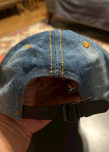  Beden Pul ve taş İşlemeli Mavi Denim Kadın Şapka