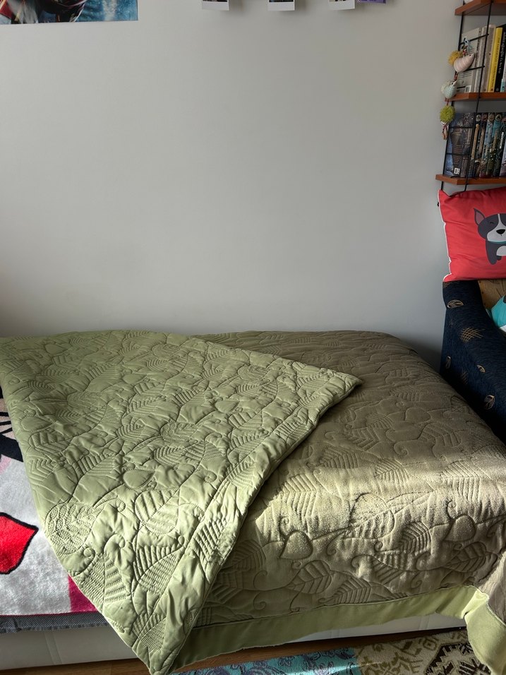 Taç Marka Desenli Yeşil Yatak Örtüsü - Görsel 5