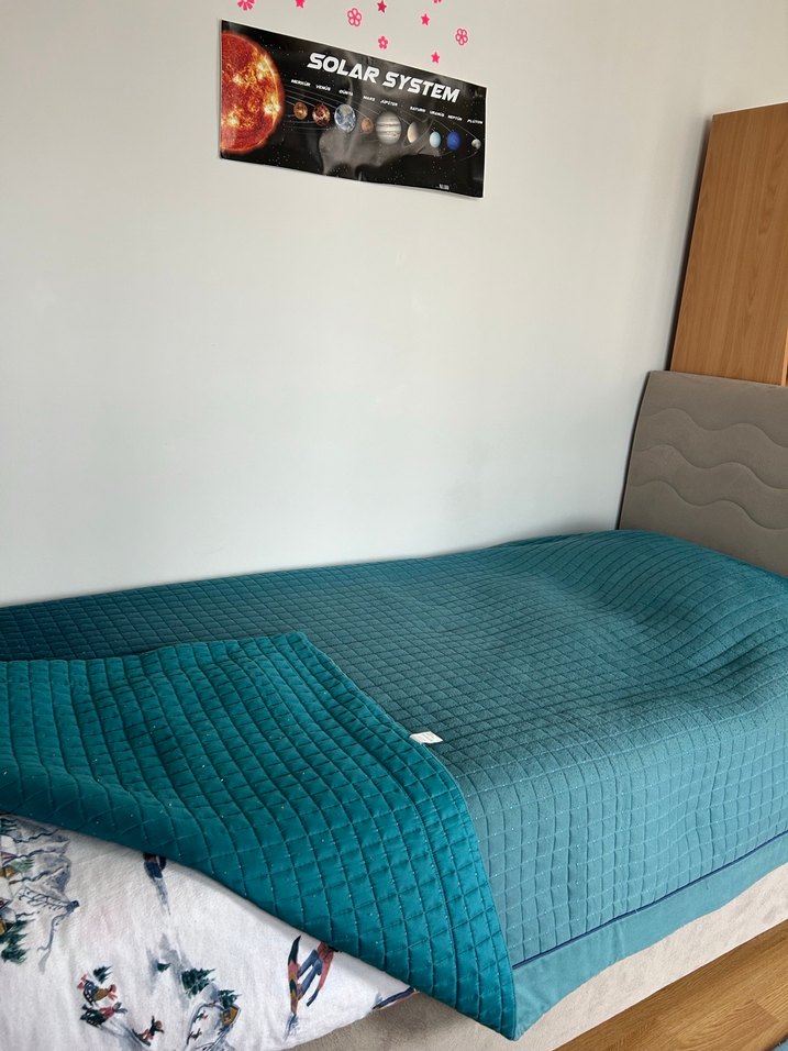 Taç Marka Mavi Yatak Örtüsü - Görsel 4