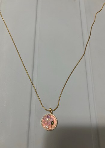 Bohem Pembe Yılan Desenli Kolye