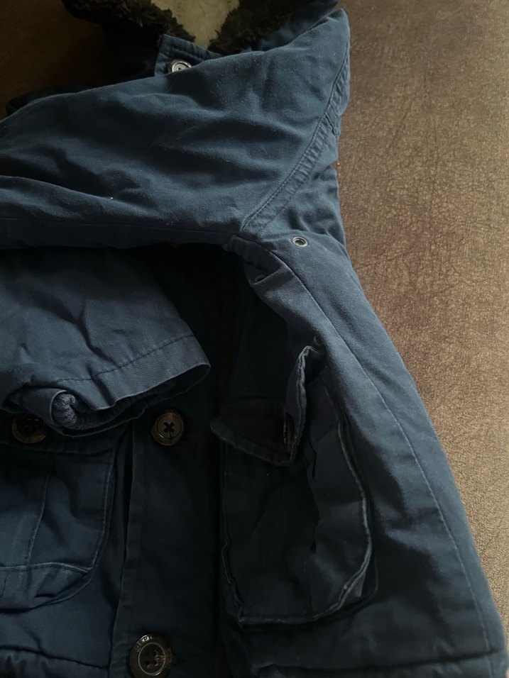 Gri Erkek Çocuk Kürklü Street Wear Mont - Görsel 4