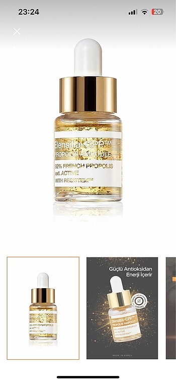 Propolis içeren serum