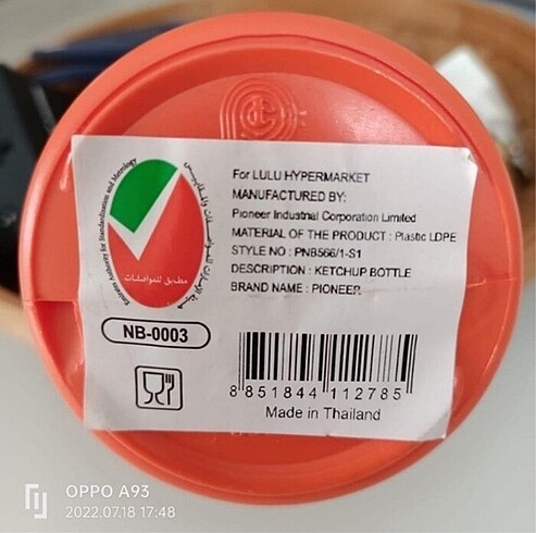 Beden üç delikli sıkma kabı