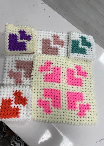 Renkli Örgü Banyo lifi - Görsel 2