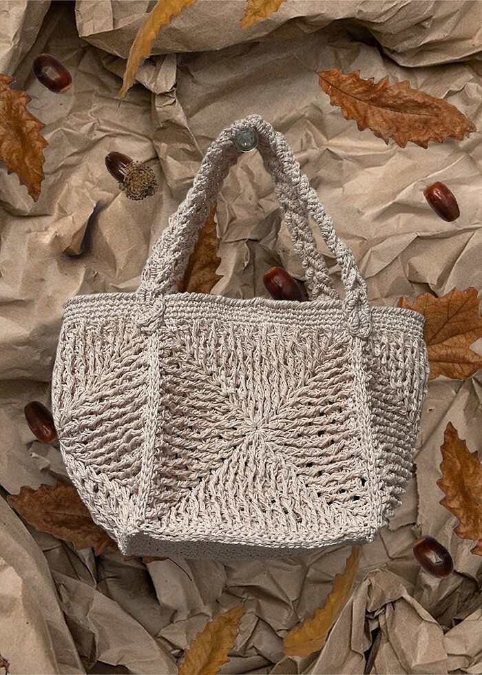 Mozaik model örgü çanta - Görsel 2