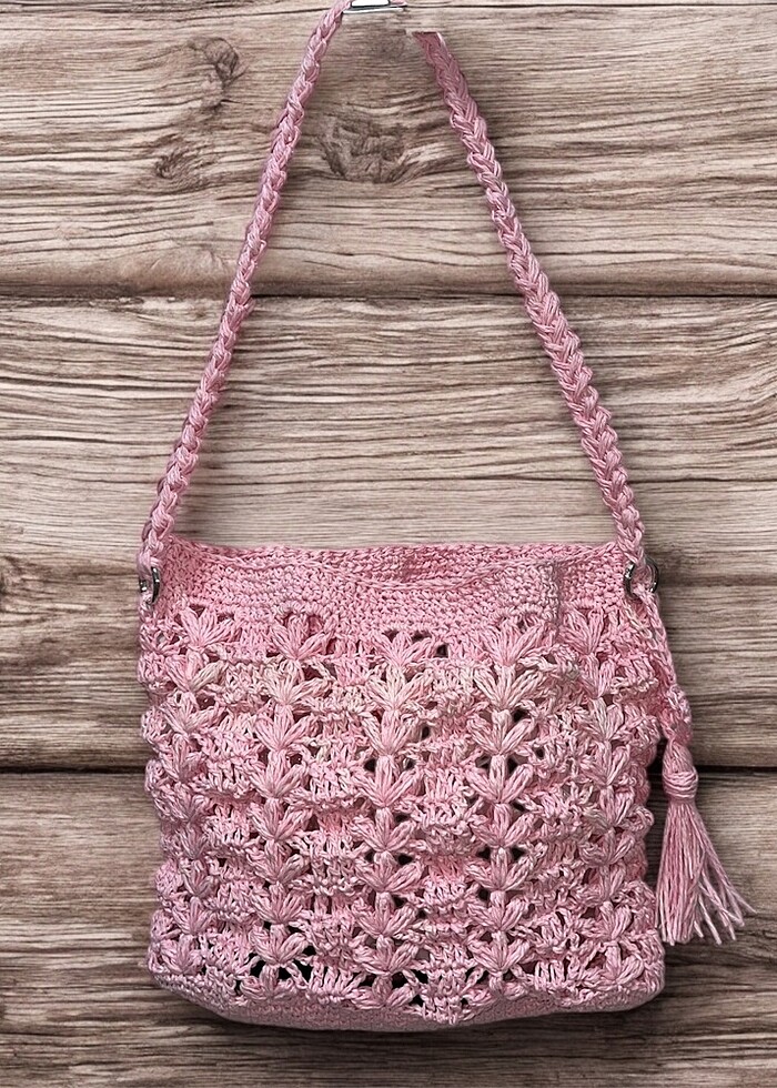 Kâğıt ip örgü çanta - Görsel 2