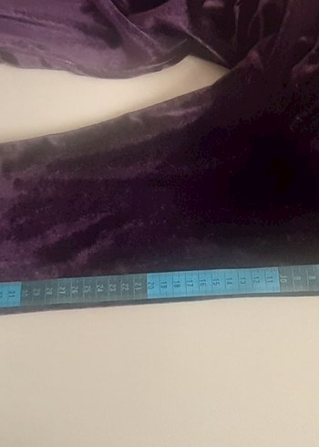 Kadın tesettür kadife Mor Uzun Elbise - Görsel 8