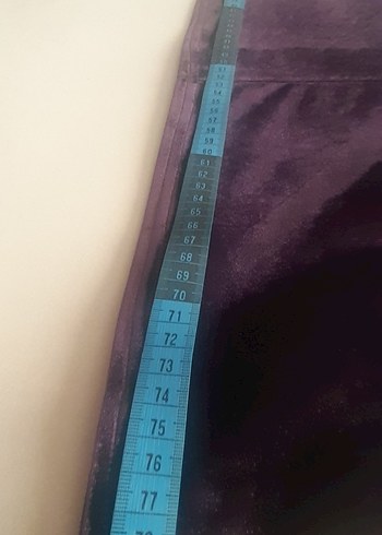 Kadın tesettür kadife Mor Uzun Elbise - Görsel 6