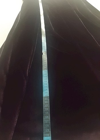 Kadın tesettür kadife Mor Uzun Elbise - Görsel 5