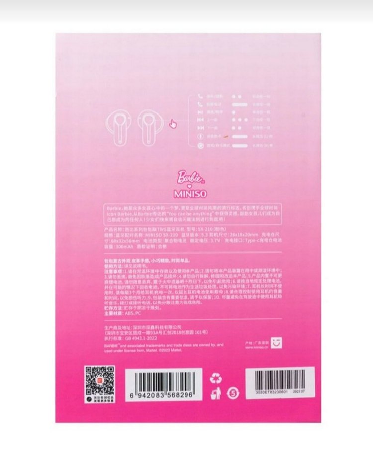 Barbie Pembe Bluetooth Kulaklık ve Çanta Seti - Görsel 4