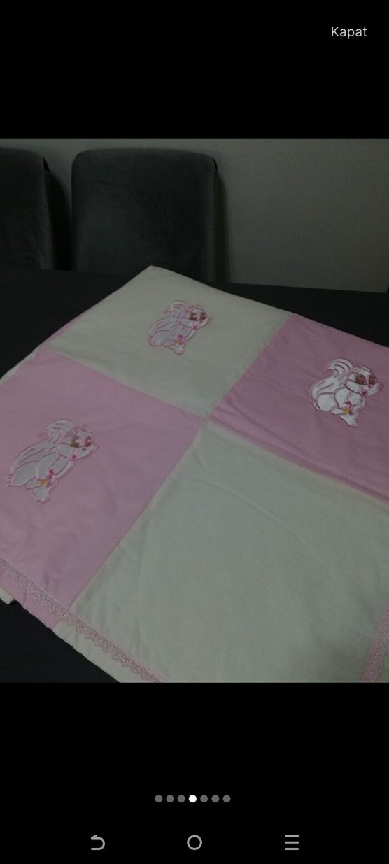 Nakışlı Pembe Çocuk Battaniyesi - Görsel 4