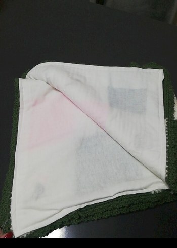 Açık Yeşil Ekose Örgü Çocuk Battaniyesi - Görsel 5