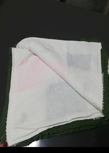 Açık Yeşil Ekose Örgü Çocuk Battaniyesi - Görsel 4