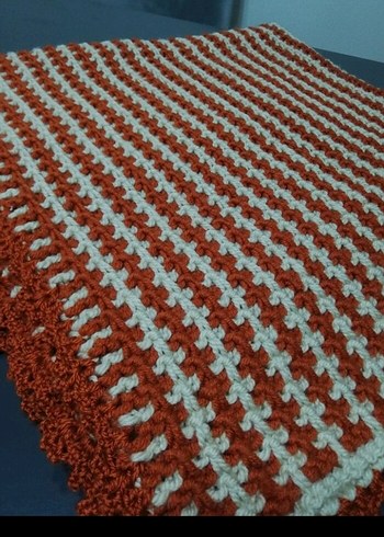 Çocuk Örgü Battaniye Kahverengi - Görsel 4