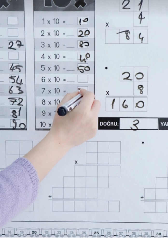 Yapıştırıcı, Bant ve Çivi Gerektirmeyen Çarpım Tablosu - Görsel 3