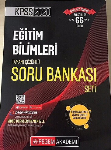 Pegem 2020 Eğitim Bilimleri soru bankası