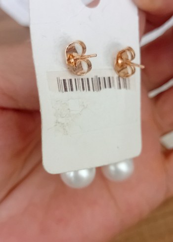 Diğer xuping 18k taşlı inci küpe