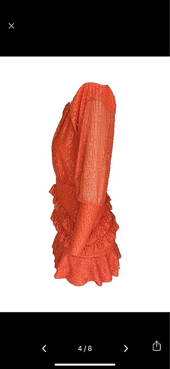 xl Beden turuncu Renk Turuncu Özel tasarım Mini Pul Payet Abiy