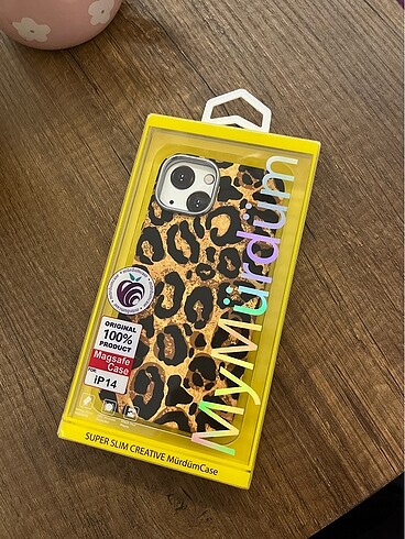iPhone 13 14 uyumlu karbonber leopar kaplama Magsafe kılıf