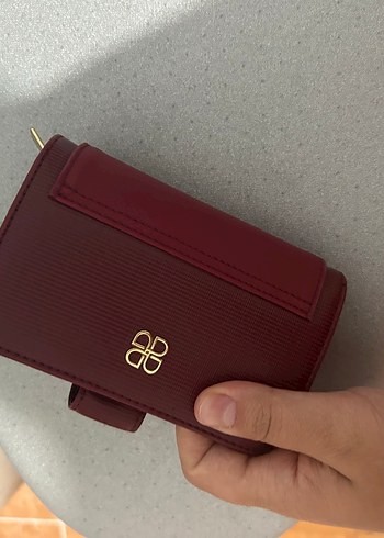 Beden bordo Renk Bordo Deri Kadın Cüzdanı