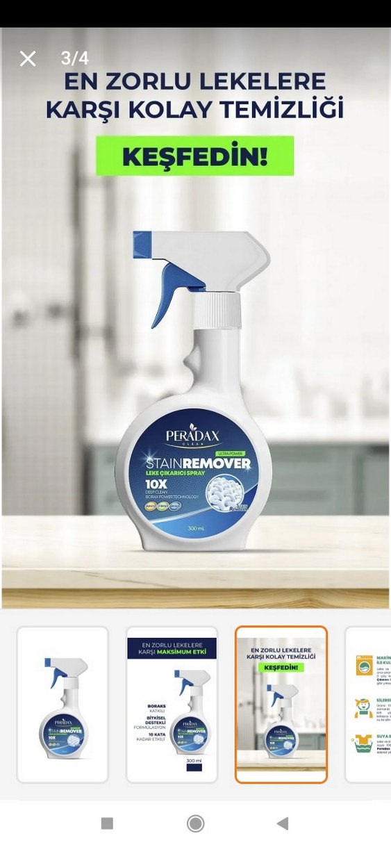 Peradax Stain Remover Leke Çıkarıcı Sprey 300ml - Görsel 3