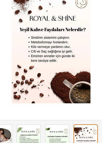 Royal & Shine Latte Yeşil Kahve Enginar 140g - Görsel 5