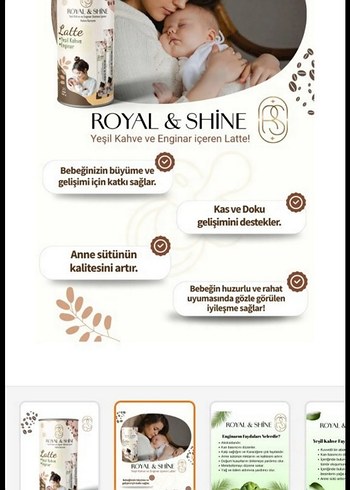 Royal & Shine Yeşil Kahve ve Enginar Latte 140g - Görsel 2