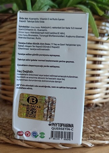 Beden Renk Dr. Phytopharma Quersetin-C 60 Kapsül Takviye