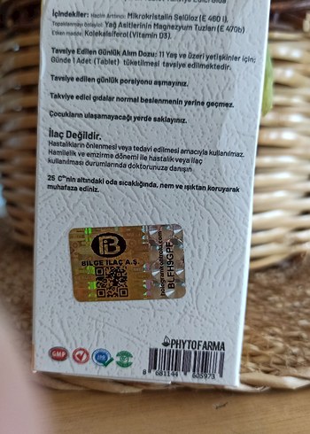 Dr. Phytopharma Vitamin D3 Takviye Tableti