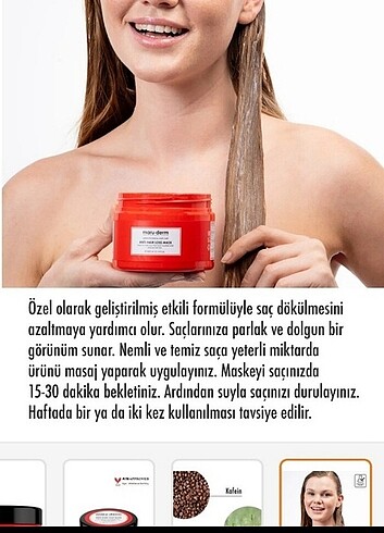 Beden Dökülme karşıtı Saç maskesi