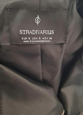 s Beden siyah Renk Stradivarius Deri Ceket
