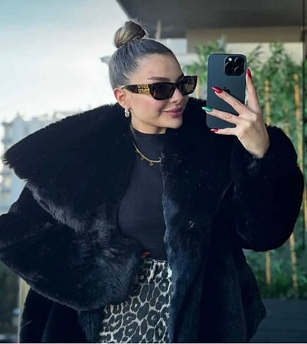 Miu miu leopar desenli güneş gözlüğü