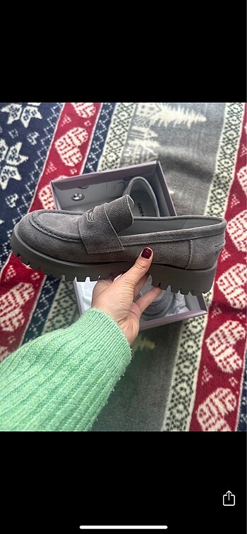 40 Beden gri Renk Derimod loafer ayakkabı