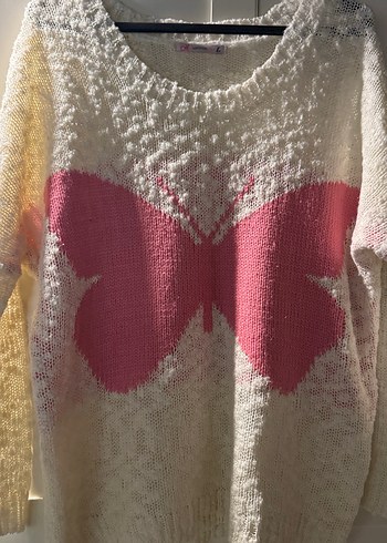 Uzun Kollu Örgü Kadın Kazak - Görsel 2